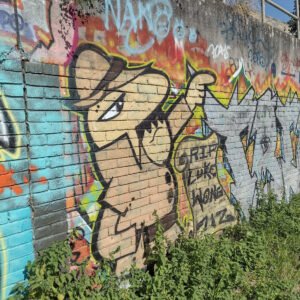 Regent's Canal London Inspector Clouseau Graffiti Wall Art 6x4 inches Photograph