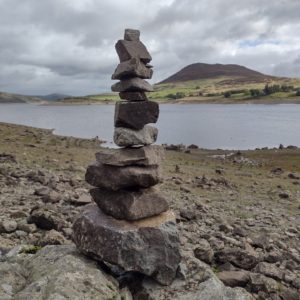 Stone Stacking at the Llyn Celyn Reservoir 6x4 Photograph