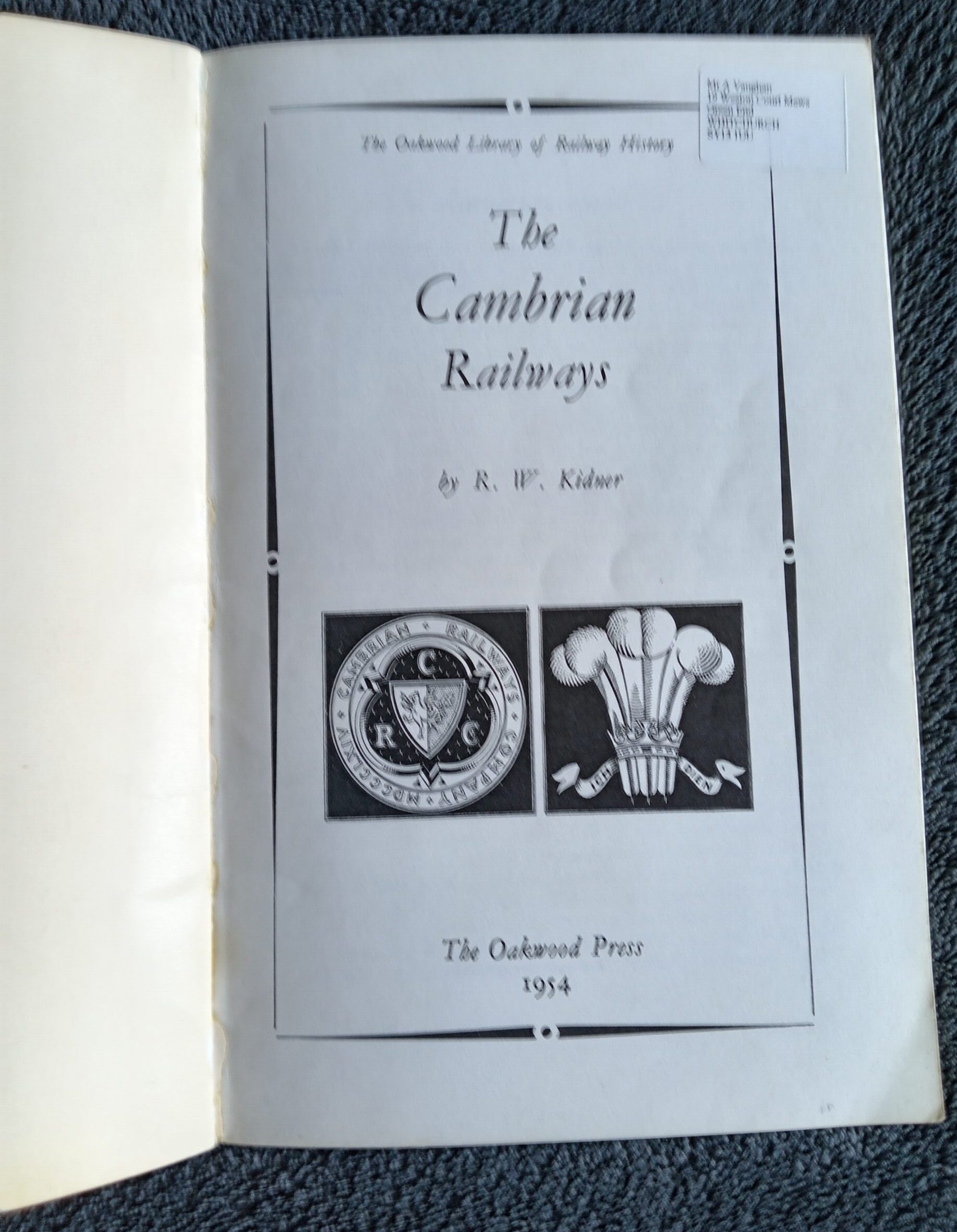 The Cambrian Railways: Book by R.W. Kidner - Image 4