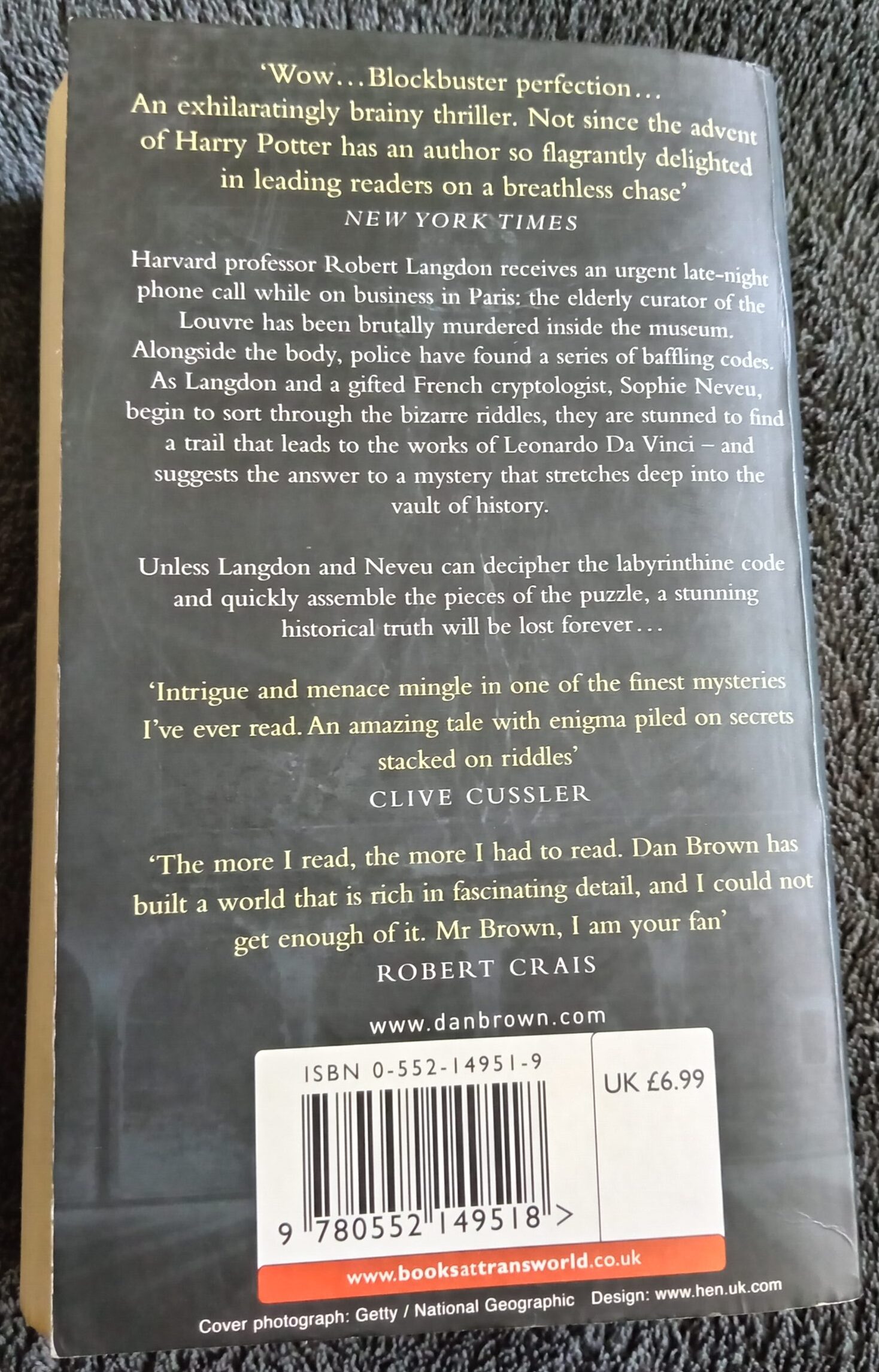 The Da Vinci Code by Dan Brown | Paperback | Good Used Condition - Image 3