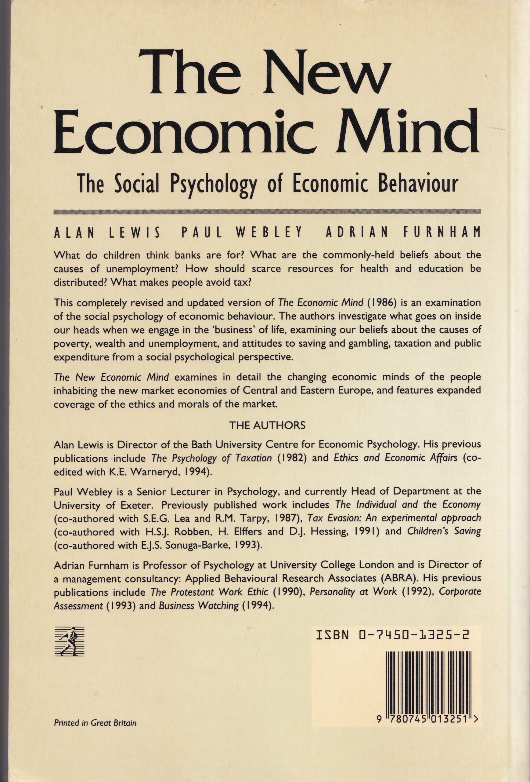The New Economic Mind by Alan Lewis