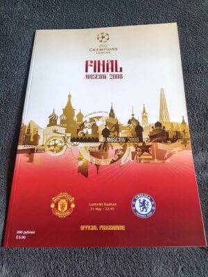 2008 Champions League Final Programme Manchester United v Chelsea FC 21st May